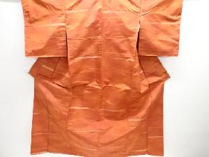 未使用品　霞模様織り出し手織り節紬着物